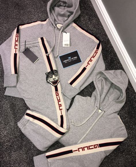 gucci sweat suit mens|gucci hoodie jacket men's.